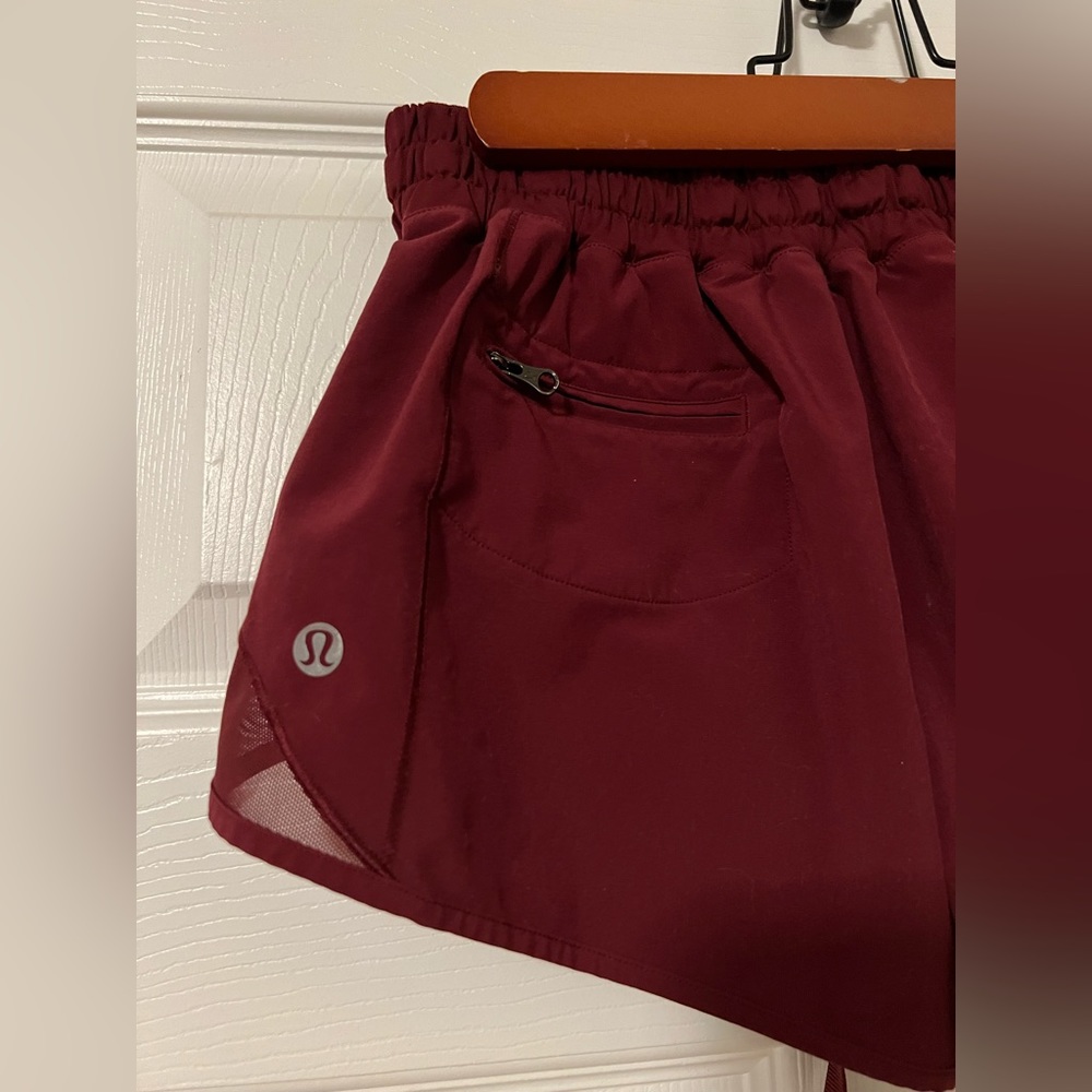 Lululemon run swiftly shorts - maroon sz4